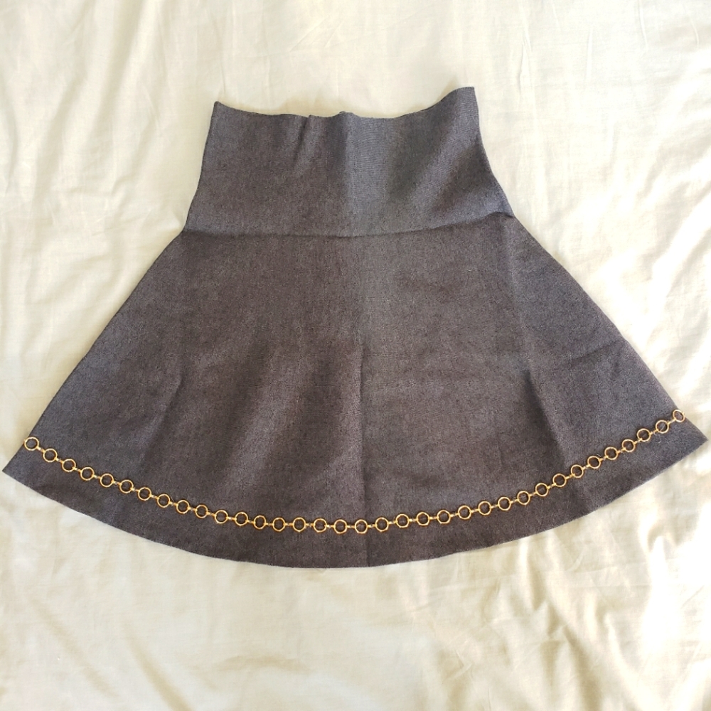 Zara Knit skirt charcoal gray